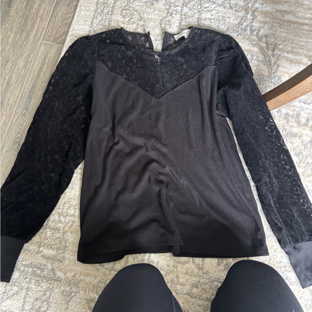 Elegant Black Lace Women's Top